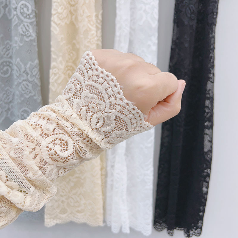 Summer Scar Cover Sun Protection Gloves Ice Lace Lace Sleeve Driving Block Arm Sleeve Long Holiday Sleeve Decorative Cuffs
