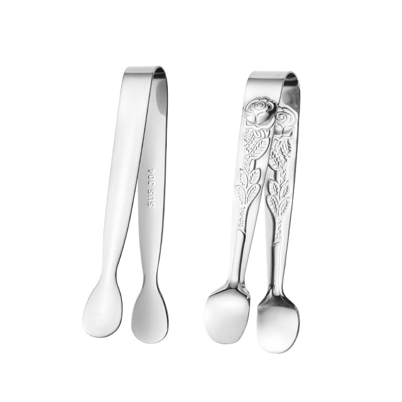 304 Stainless Steel Ice Clips, High-Looking Household Small Clips, Sugar Cube Clips, Internet Celebrity Snack Clips, Bar Ice Cube Clips Wholesale