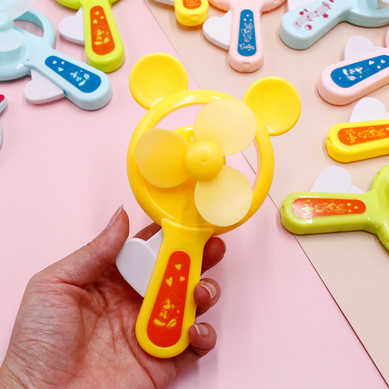Summer cool creative cartoon hand fan mini portable children's small fan push hand manual fan