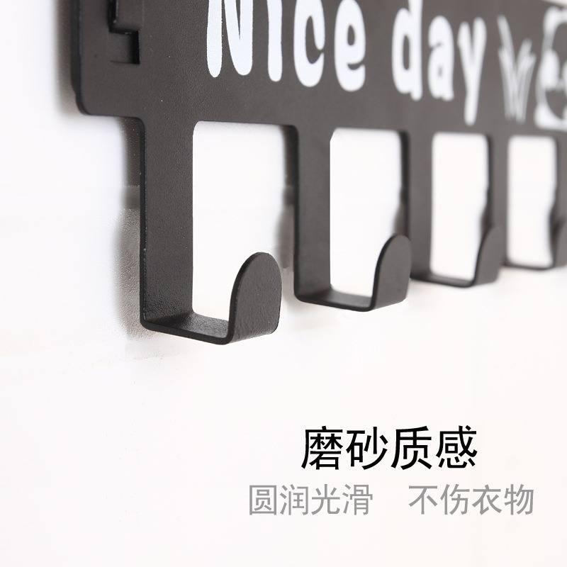 Over-The-Door Hook No-Drill Clothes Rack Door-Back Coat Rack Wall-Mounted Bedroom Door Storage Organizer Shelf