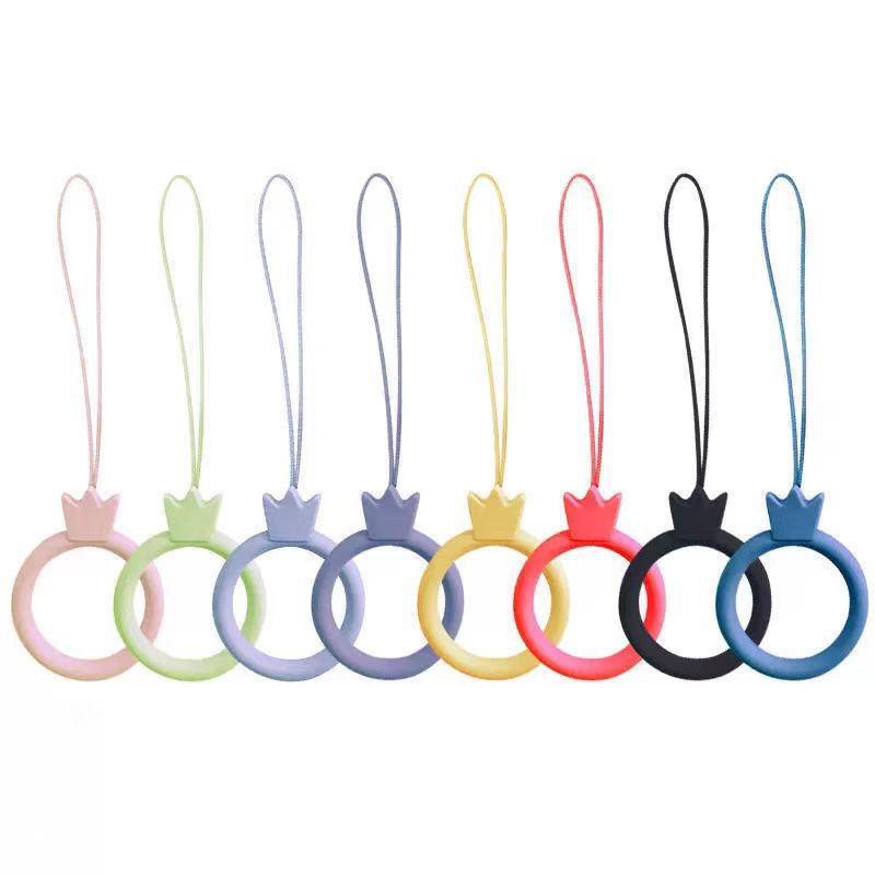 Универсальный силиконовый шнурок для телефона простой с короной кольцевой пряжкой силиконовый ремешок цепочка подвеска для ключей USB флеш-накопителя