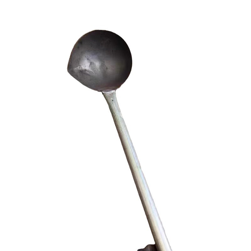 Aluminum water spoon with handle iron spoon scooping aluminum spoon sampling spoon beating spoon furnace slag spoon die casting scooping aluminum water spoon