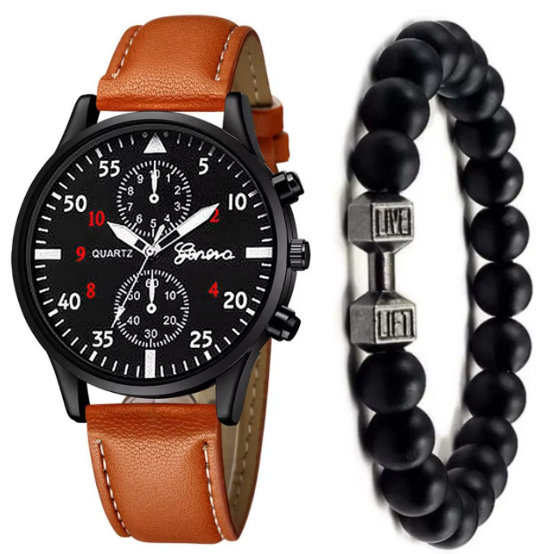 Aliexpress Geneva Geneva New Men's Watch Men's Watch Foreign Trade Hot Sale Cheap Watch Manufacturer Ready Stock