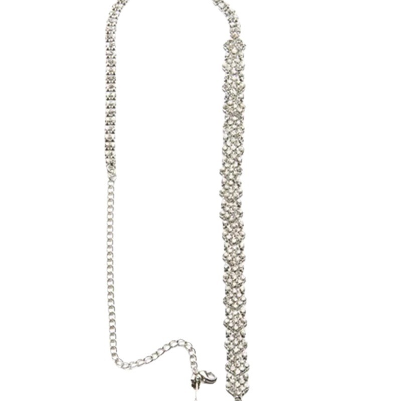 Cross-border Fashion Rhinestone Diamond shoulder Chain Simple Geometric Sexy shoulder stra Accessories Women shoulder stra