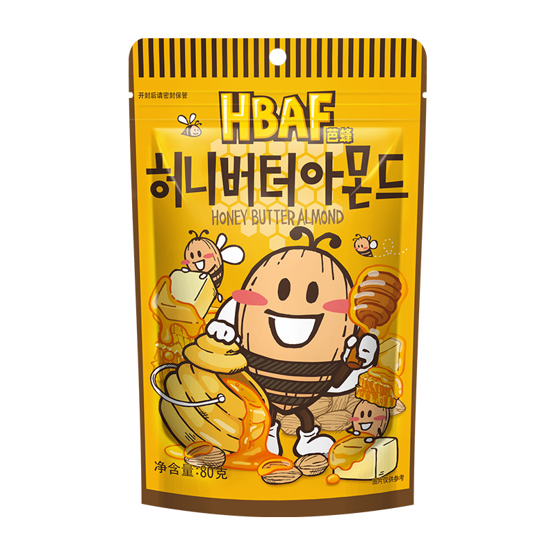 Korea Imported Snack Babel Tom Farm Honey Butter Almond Mustard Flavor Almond Nuts Wholesale