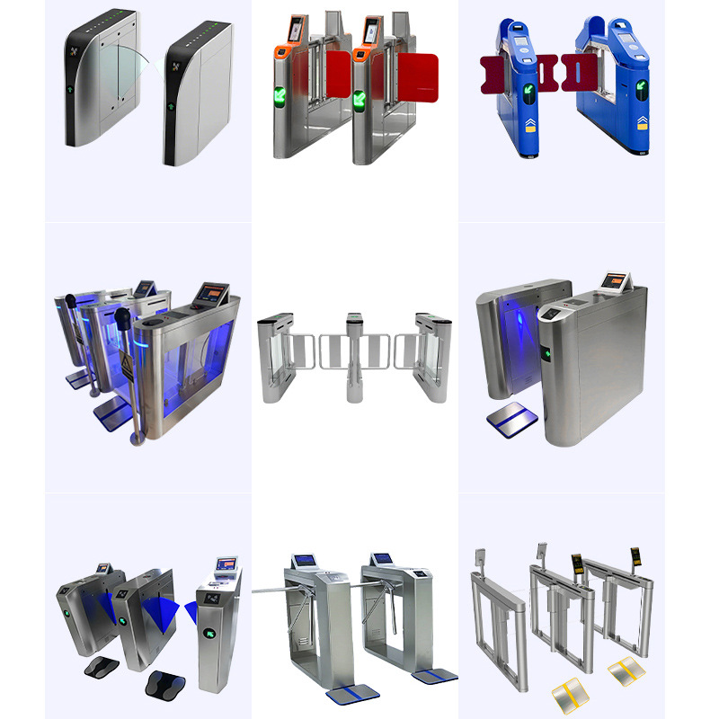 Pedestrian Gate Custom Gym Stainless Steel Gate Machine Face Recognition System Membership Small Waist Swing Gate