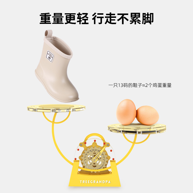 Children's rain boots export cross-border foreign trade non-slip soft bottom lightweight children's boys and girls baby mid-tube rain boots children's water shoes