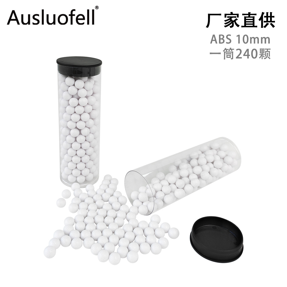 Оптовые в наличии аксессуары для гольфа 10мм твердые белые шары из АБС-пластика мини-гольф шары прочные и устойчивые к падению