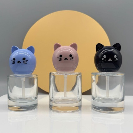 Бутылка для основы 30мл/50мл, бутылка для лосьона, косметическая стеклянная бутылка, мультяшная внешняя обертка, прямая круглая бутылка, круглая шариковая бутылка