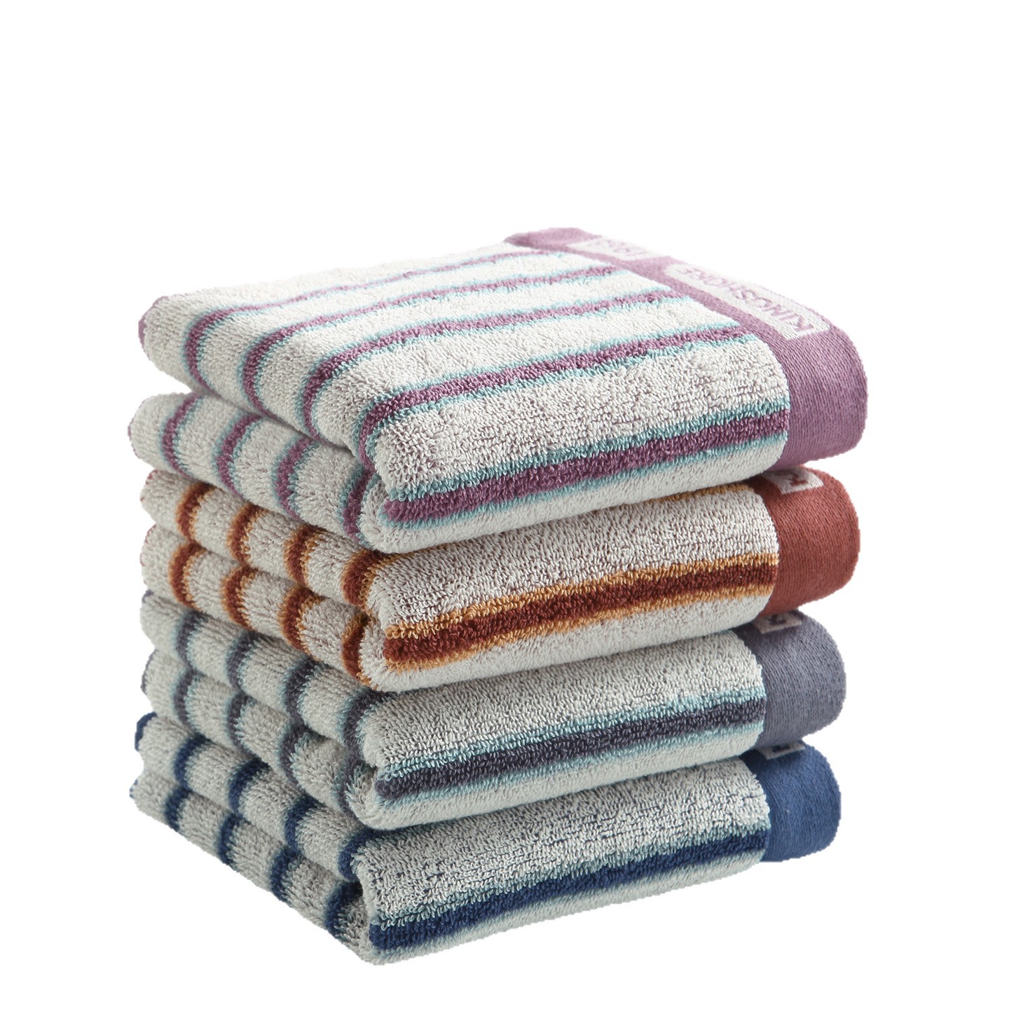 Gold Towel Pure Cotton Antibacterial Jacquard Stripesd Type a Face Wash Bath Hand Cleansing Water Absorption 2025 New Cotton