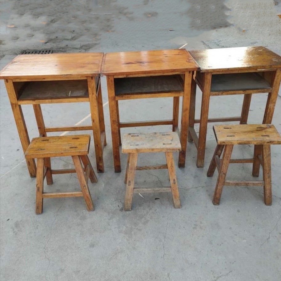 Старые столы, ностальгические столы для студентов, одноместные, реквизит для квестов