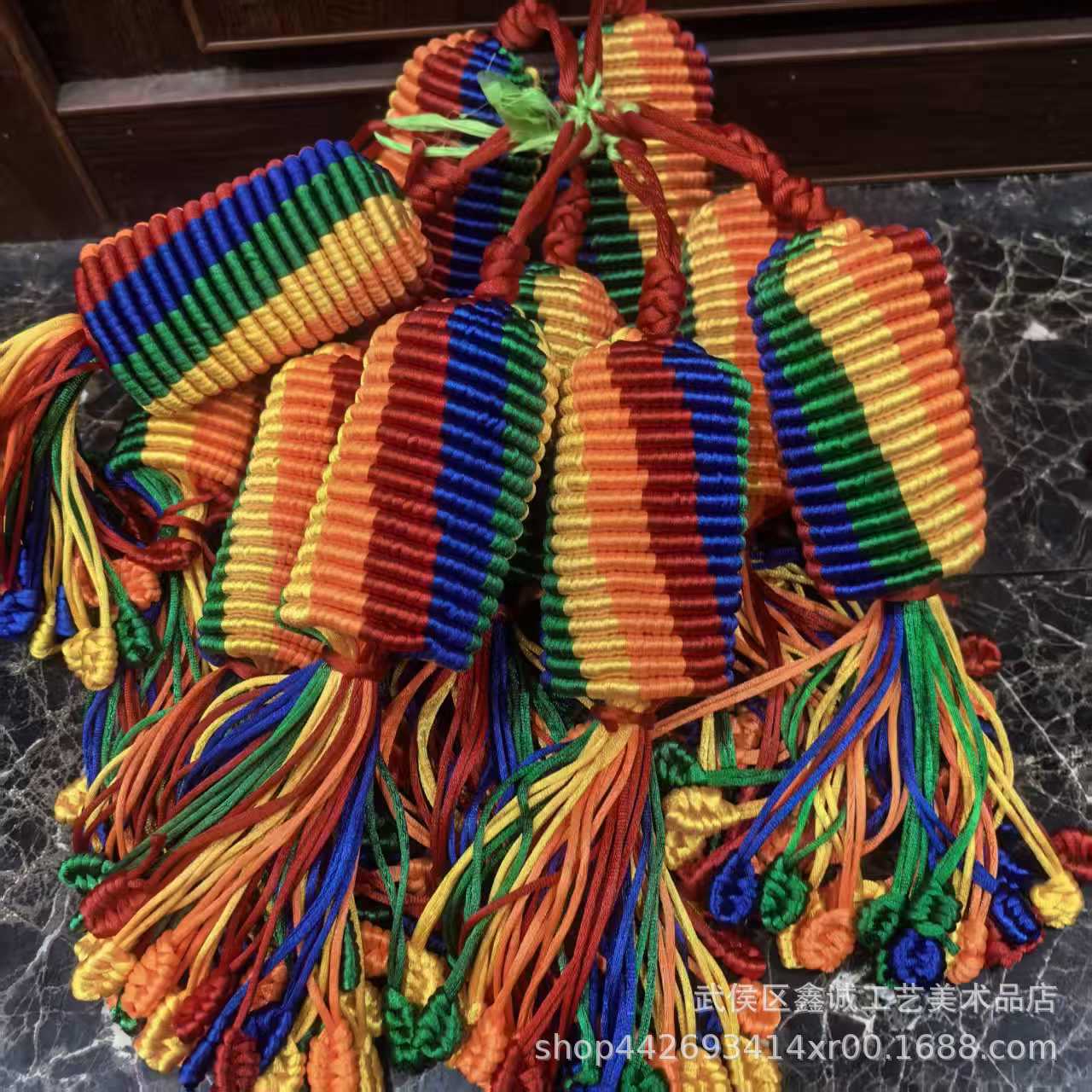 Vajra Knot Colorful Silk Thread Prayer Wheel Knot