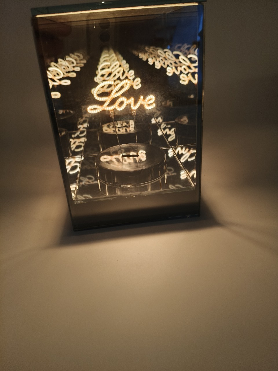 Светящиеся стеклянные настольные украшения 3D, креативный ночник, праздничный подарок