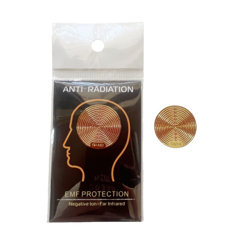 Cross-Border Supply of 5g Emf Protection Anti Radia 24K Metal Coil Energy Mobile Phone Sticker