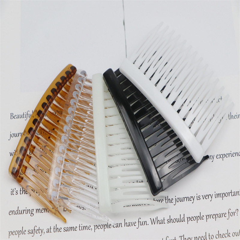 Пластиковый гребень с 14 зубьями, ручная работа, аксессуары для волос, гребень для челки, гребень для сломанных волос, инструмент для волос, материал для головного убора