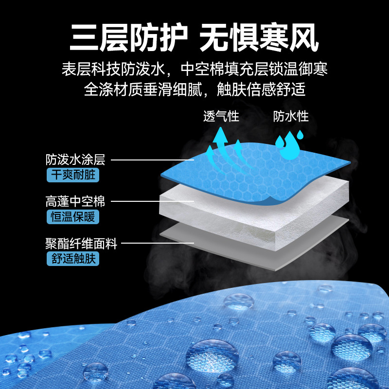 Outdoor Sleeping Bag Adult Envelope Style Portable Camping Sleeping Bag Thickeneded Cold-Proof Autumn and Winter Office Lunch Break Warm Sleeping Bag