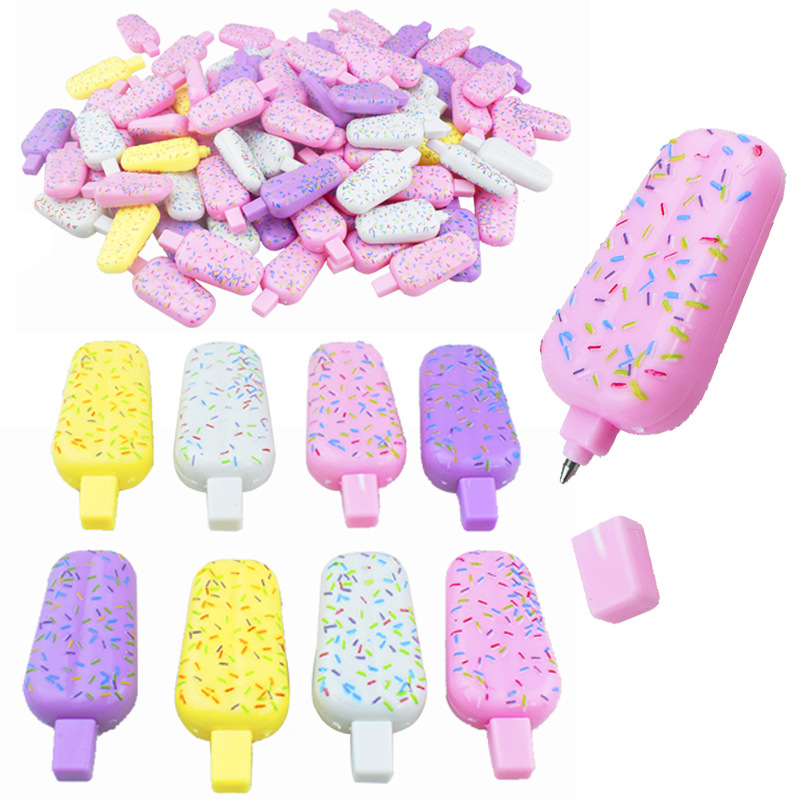 Новинка Креативная Мини Ручка Мороженое Декомпрессионная Игрушка Стиль Мороженого Ручка Эскимо Студенческий Игровой Набор Гашапон Аксессуары