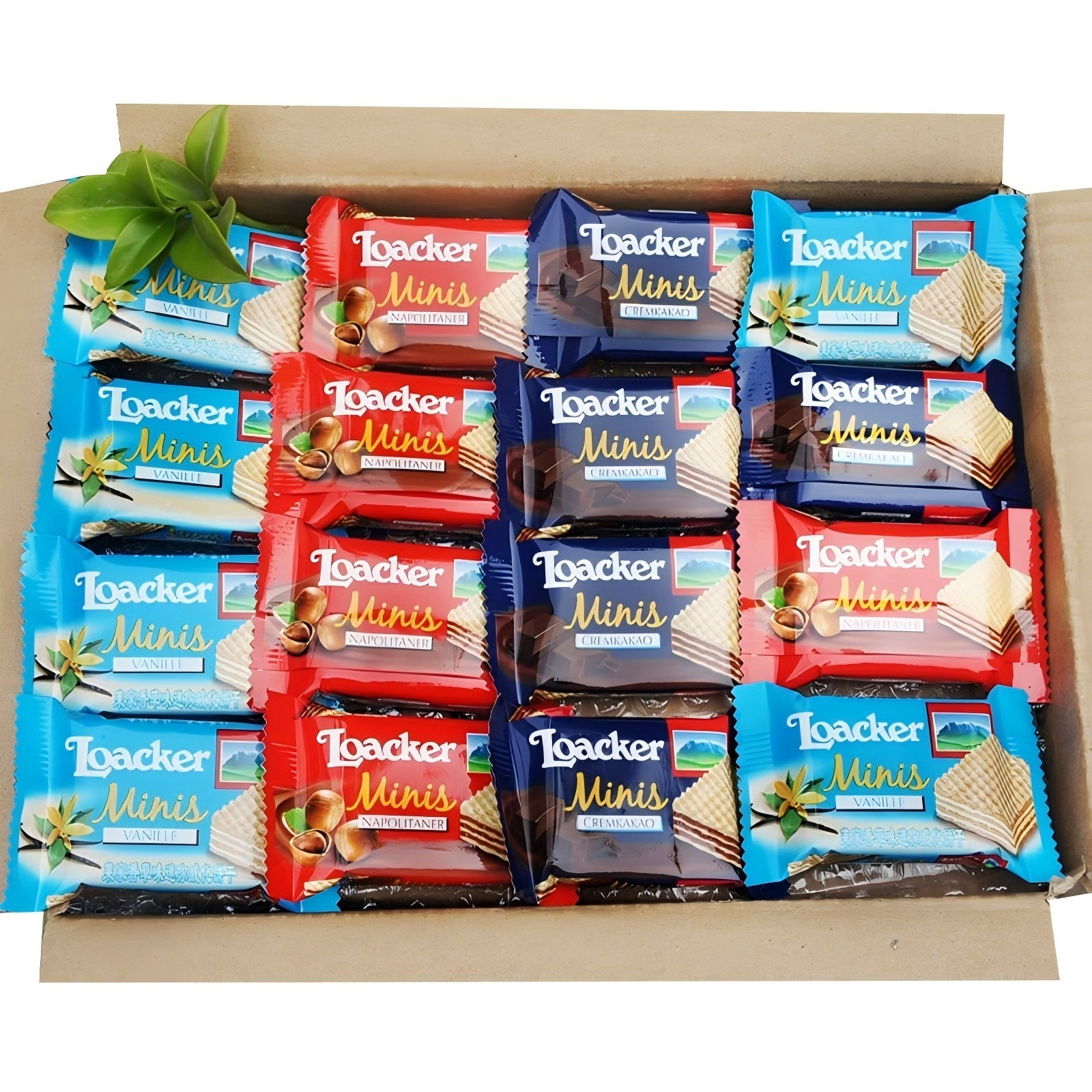 Loacker Italian Laijia Wafer Pouch Wedding Candy Biscuits Snacks 10g Hazelnut Vanilla Chocolate