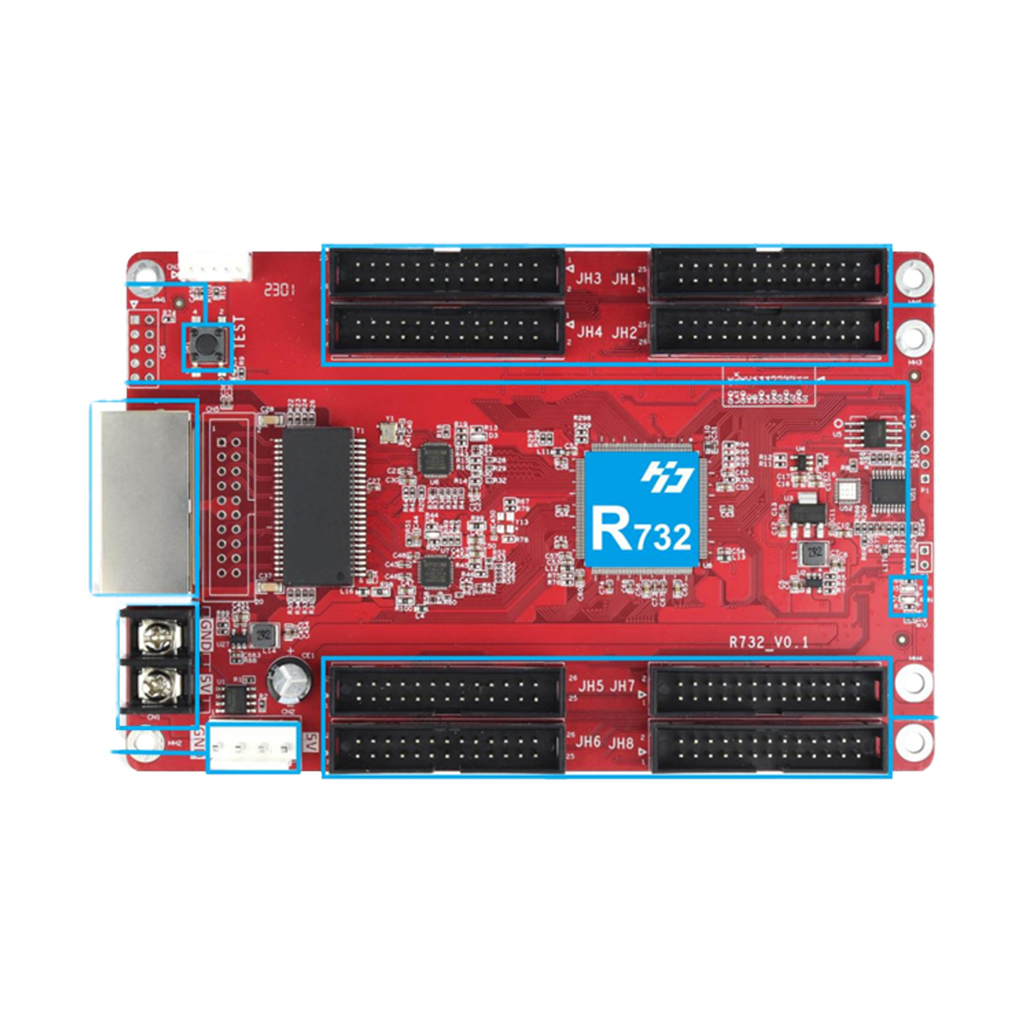 Gray Technology Hd-R732 Full-Color Led Display Receiving Card Digital Screen Video Advertising Screen Control Card