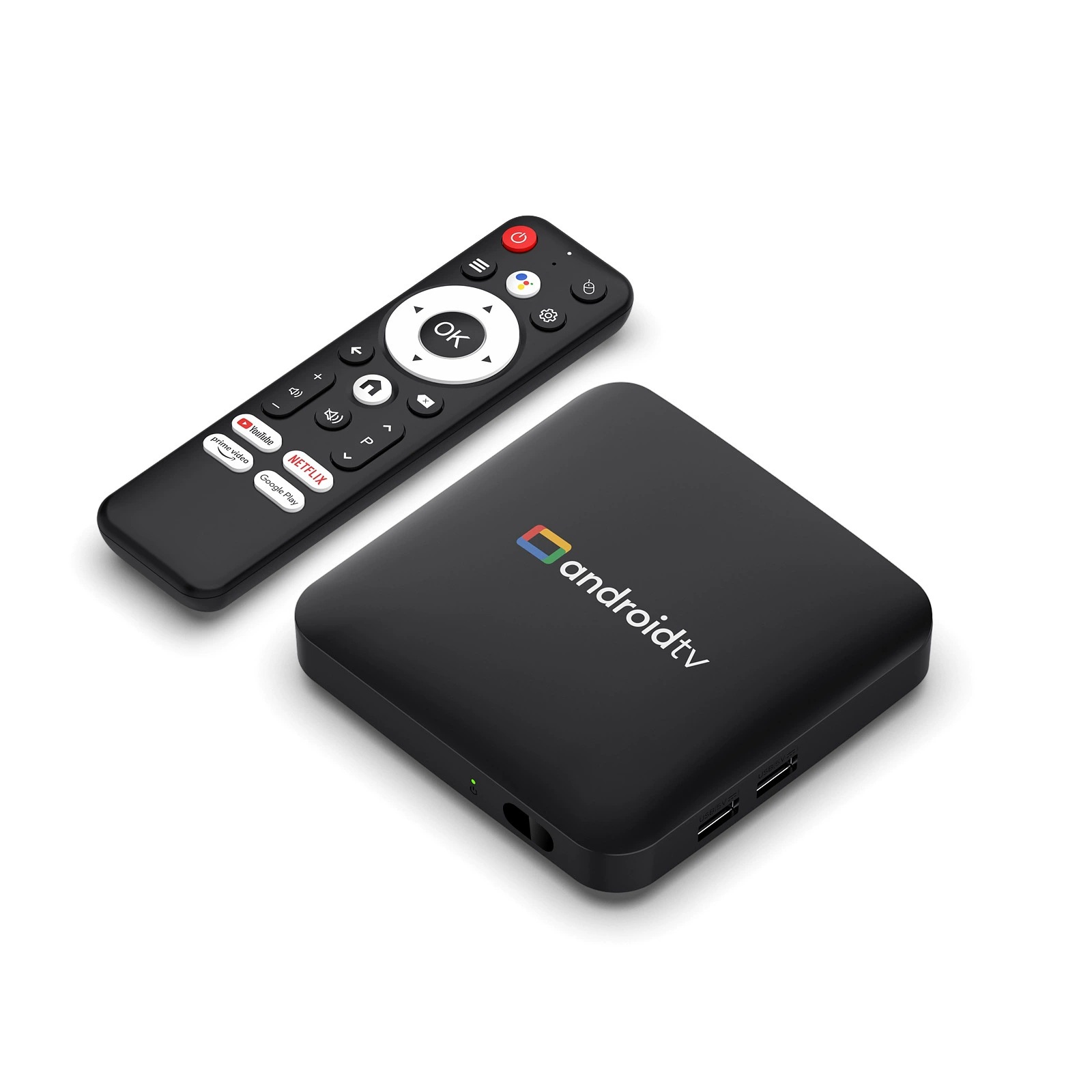 Androidtv New Export Tvbox Set-Top Box Android Player 4K High-Definition Network Bluetooth Voice Remote Control