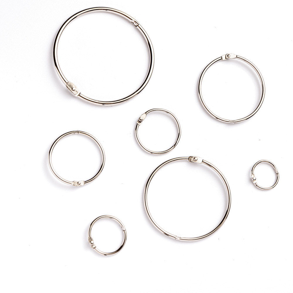 Factory Direct sales card ring metal loose-leaf open ring binding iron ring iron ring shower curtain DIY album Ring book ring 25mm