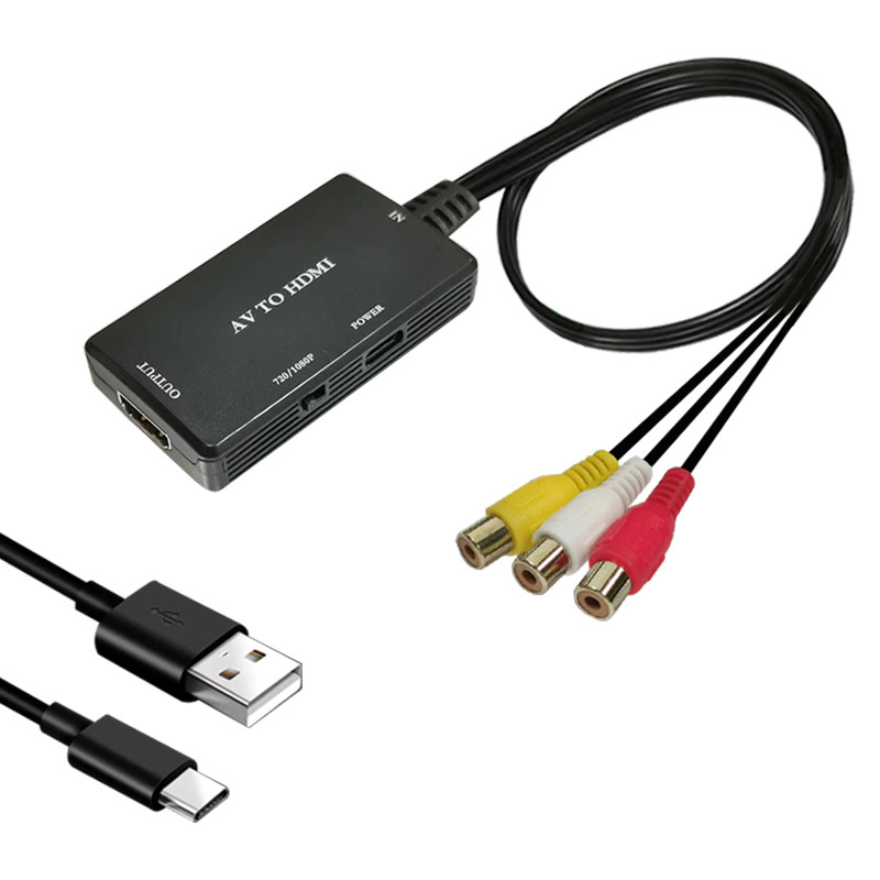 Manufacturers Supply Av to HDMI Converter Rca to HDMI 1080P Hd Rca Converter Good Compatibility