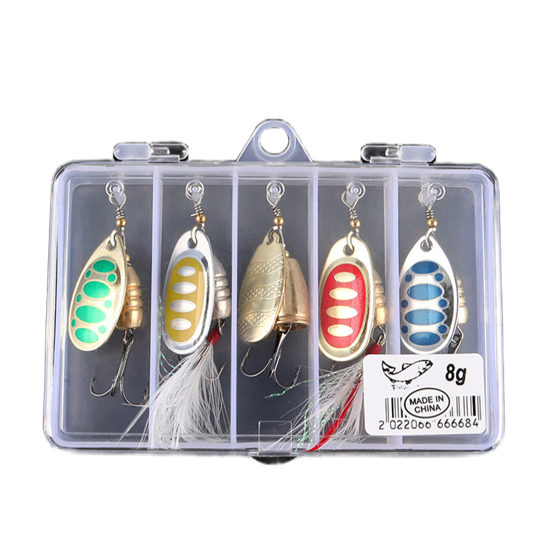 Composite Rotating Metal Sequin Long-Range Lure Bait Three-Hook Set Fake Bait Bionic Bait Fishing Gear Wholesale