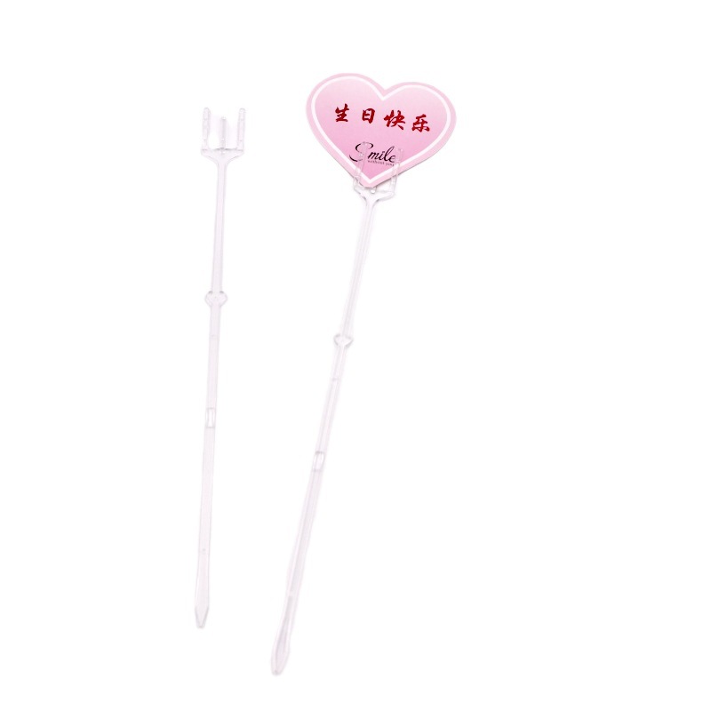 New affordable package 31cm three-fork flower holder Rod plastic support Rod greeting card stick card holder for flower shop bouquet packaging