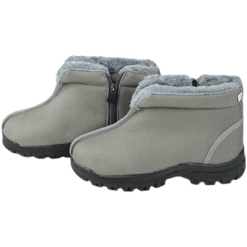 Juepai Monk Shoes Winter Plush Warm Cotton Shoes Non-Slip Wear-Resistant Snow Boots Men's and Women's Monk Shoes