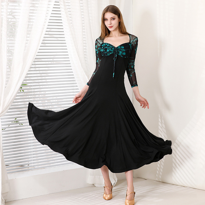 Mei feather night Paris! MY902 Modern Dance Dress Ballroom Dance dress Ballroom Dance Dress Waltz Big Swing Dress