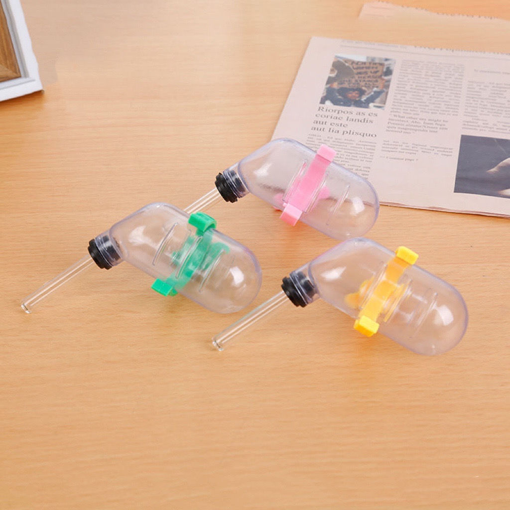 1000 Free Shipping Hamster Kettle Vacuum 60ml Silent Rabbit Hamster Drinker Glass Tube Drink Kettle Small Pet