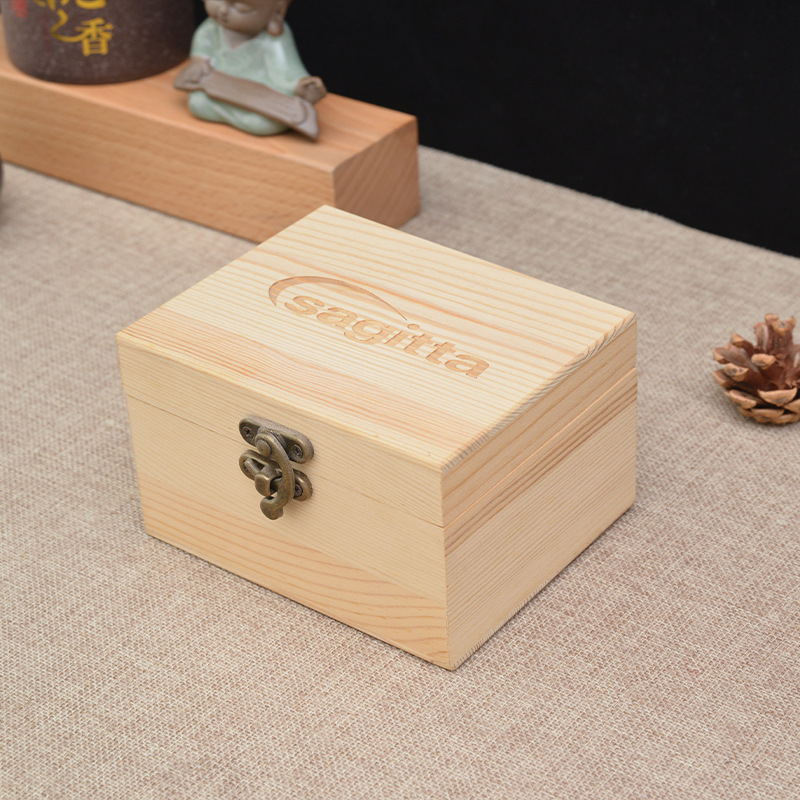 Простая прямоугольная деревянная коробка для хранения, упаковка для подарков, коробка для хранения ювелирных изделий, ручная коробка для хранения