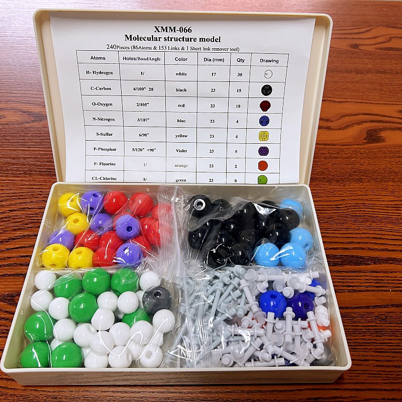 Модель молекулярной структуры 240 деталей комплект экспортная упаковка 240шт