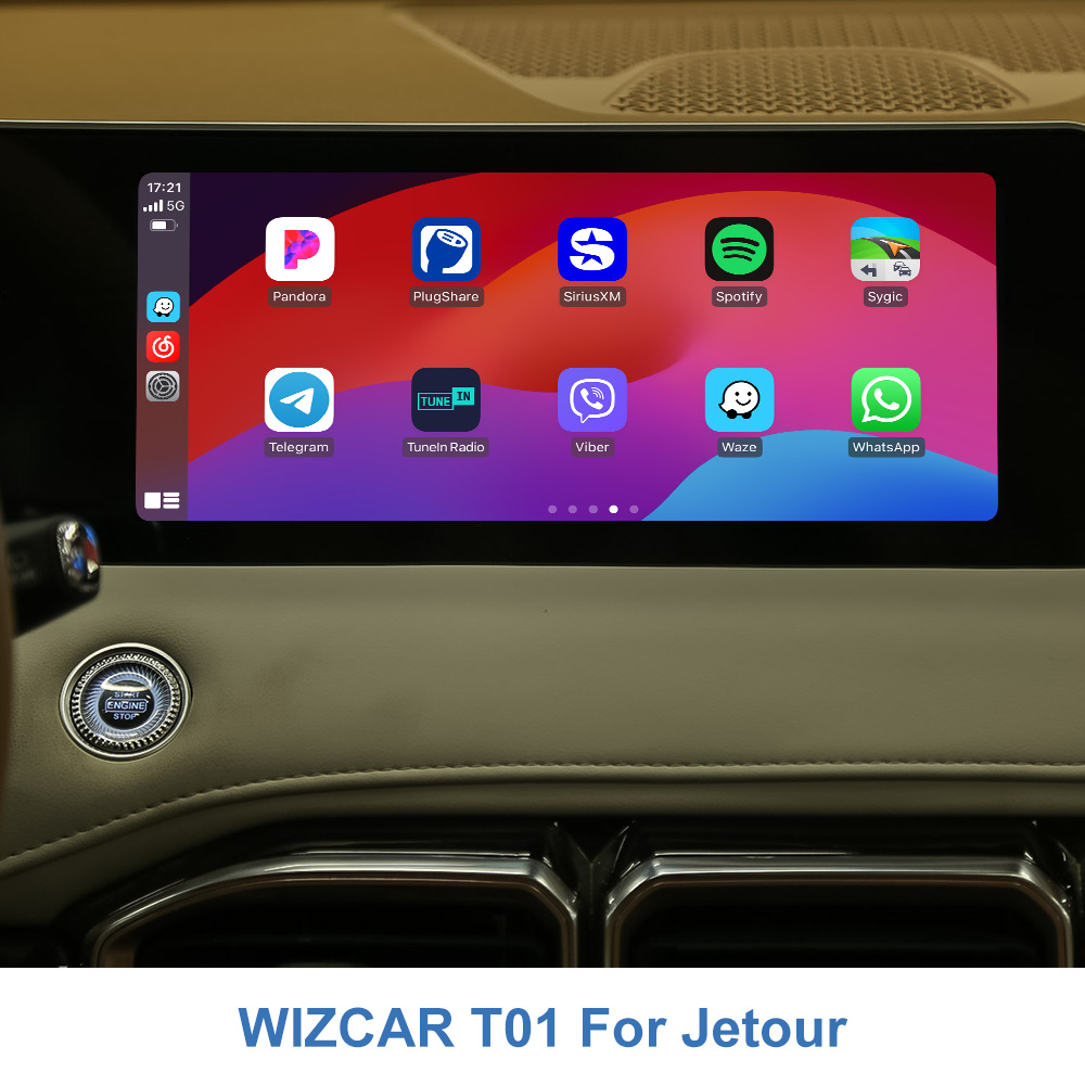 Jetour X70 X90 X95 Dashing WIZCAR T01 Multimedia Support Google Waze Maps Spotify Music Based on CarbitLink and EasyConnection