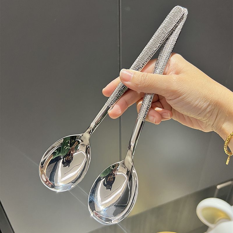 New high color value hammer pattern 18/10 stainless steel western food spoon main meal spoon spoon spoon spoon spoon spoon spoon