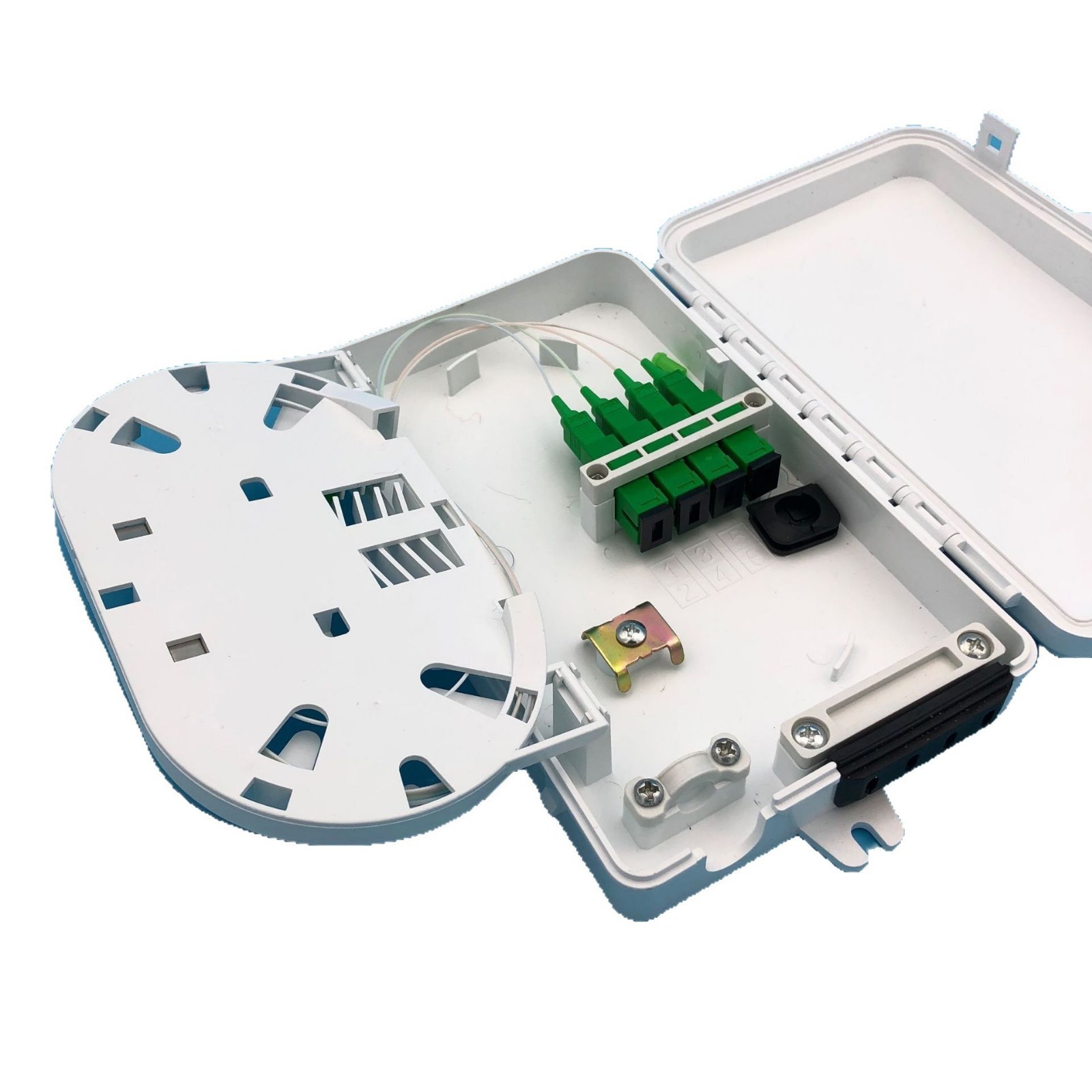 Junction Box White 4 Core Foreign Trade ABS Split Box PLC Pigtail Split Box Mini Differential Terminal Box LOGO