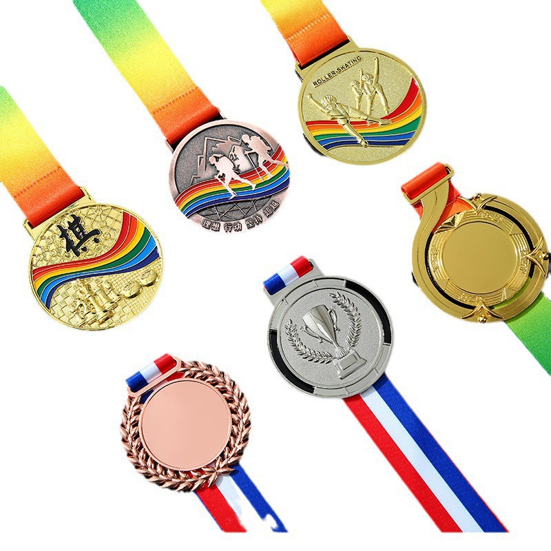 Metal Medal Customization for Student Sports Games Marathon Running Tags Kidsren's Prizes Gold Foil Medal Customization