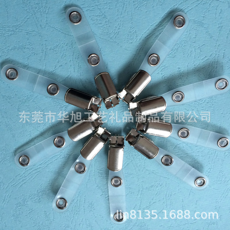 Metal flip clip factory card holder work card ID badge holder plastic work card holder school card holder customized