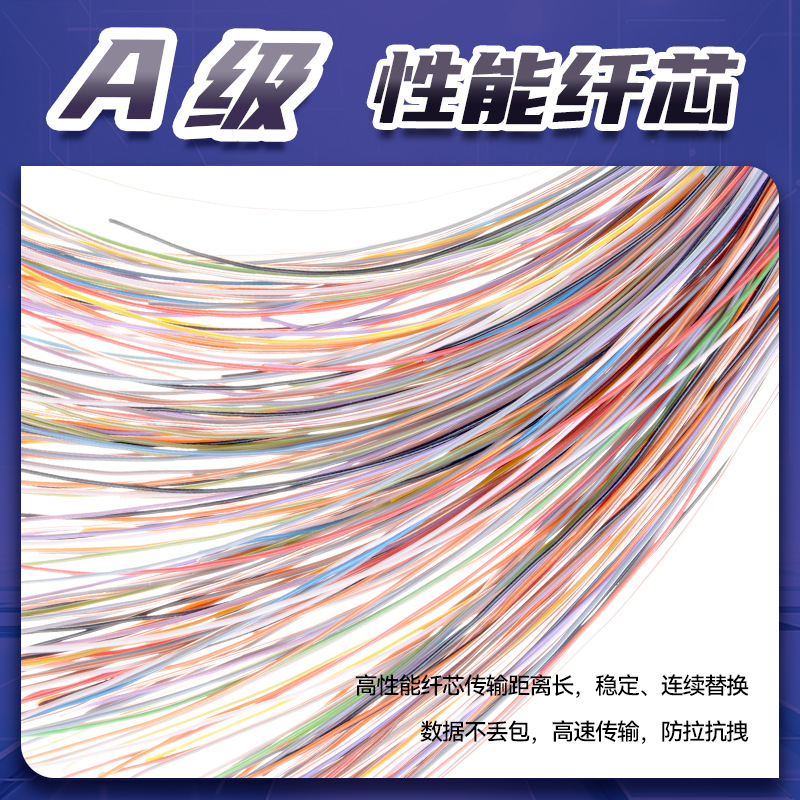 Customized Gjxh Indoor Optical Cable, Optical Fiber 1/2/4 Core Optical Fiber Cable, Ftth Household Single-Mode Communication Wire Cable