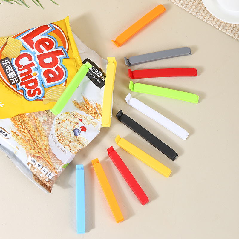 Зажим для продуктов, влагозащитный и сохраняющий свежесть, для пакетов с чаем, молочным порошком и закусками, пластиковый, можно кастомизировать с логотипом