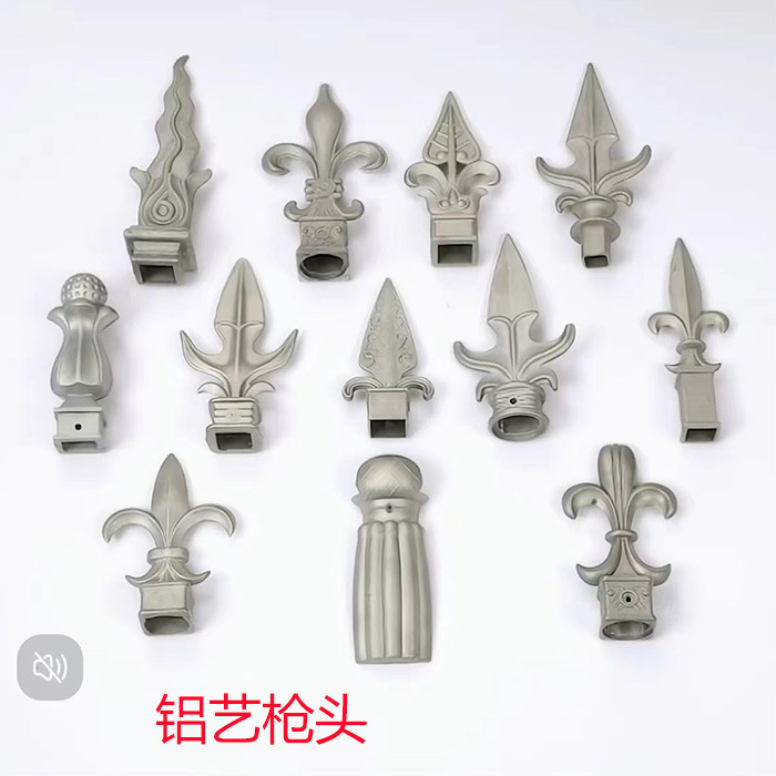 Wrought Iron Accessories, Forged Wrought Iron Gun Head, Spear Tip, Gun Tip, Spear Head, Non-Cast Iron Gate Fence Accessories, Iron Flower Material