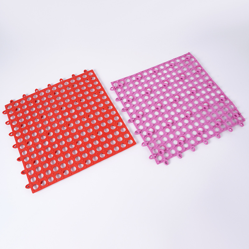 Cuttable Bathroom Anti-Fall Interlocking Floor Mats Wholesale Swimming Pool Bathroom Hollow Water-Proof Anti-Slip Mats Interlocking Type