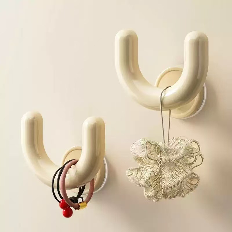 Bathroom Suction Cup Slipper Rack, No-Drill Wall-Mounted Toilet Bathroom-Specific Wall Drainage Rack Hook Storage Rack