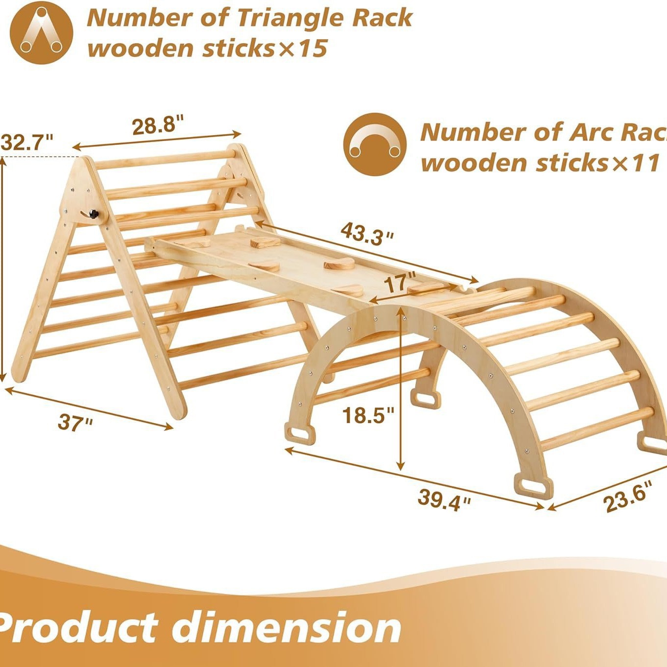 Кросс-бордерная деревянная лестница для детей, складная многофункциональная горка для малышей