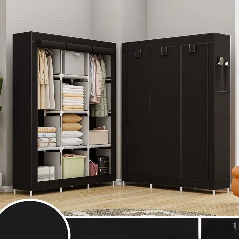 Simple Wardrobe Bedroom Storage Wardrobe Non-Woven Fabric Organizer Wardrobe Export Hot-Selling Wardrobe Wardrobe