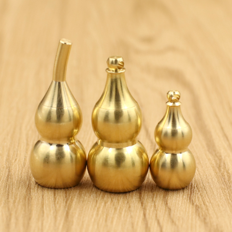 Spot copper gourd wholesale small open pure copper gourd hollow five Emperor money large gossip fortune copper gourd