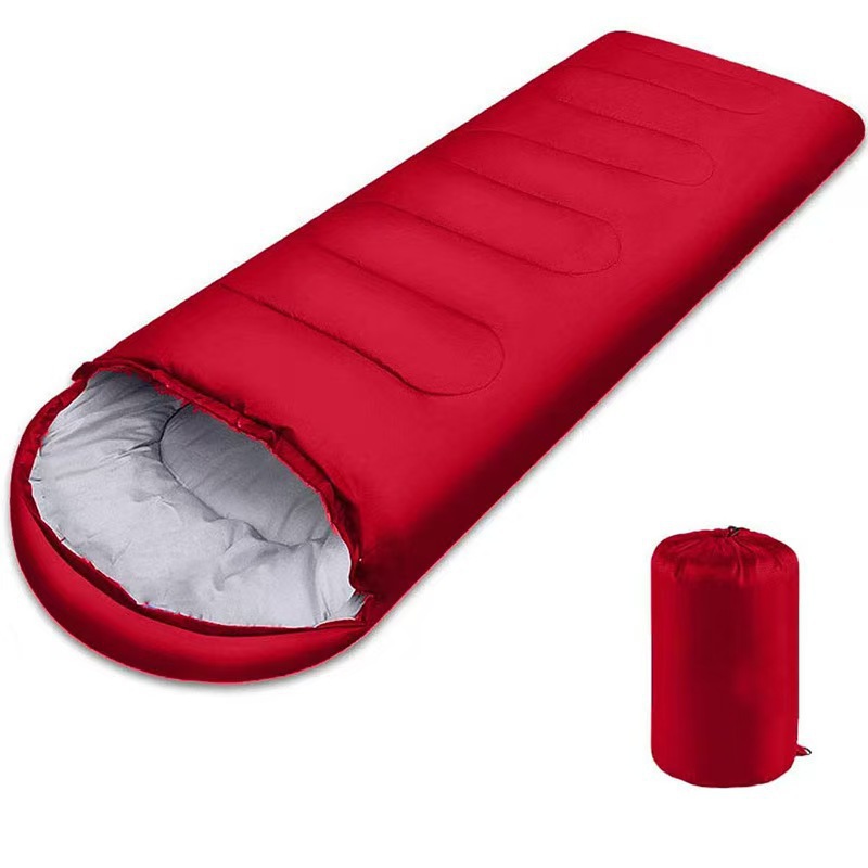 Factory Polyester Camping Sleeping Bag Adult Outdoor Camping Warm Cotton Sleeping Bag Envelope Thickened Sleeping Bag Factory Direct Sale