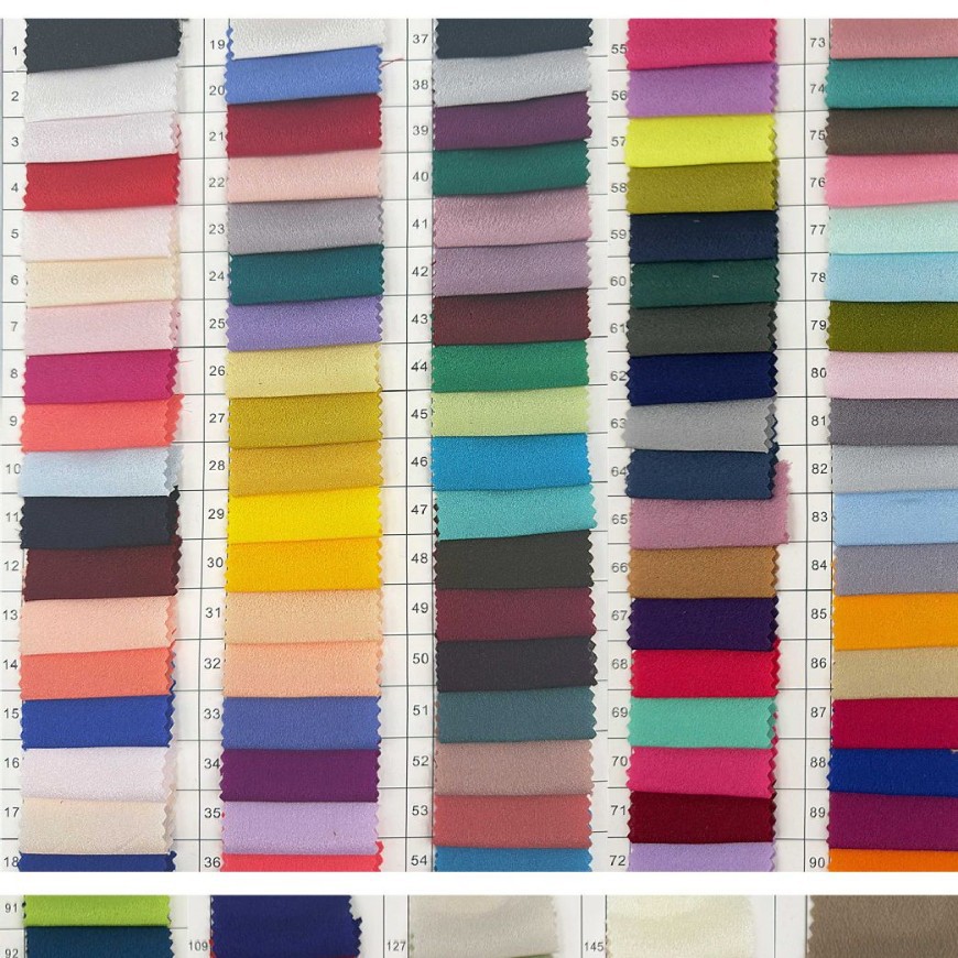 Shiny Stretch Crepe Polyester Chiffon Fabric Shirt Dress Fabric Silk Fabric Clothing Lining