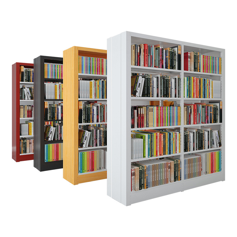 School Reading Room Steel Single-Sided Double-Sided Bookshelf Information Rack Library Book Room Bookshelf File Rack Voucher Rack