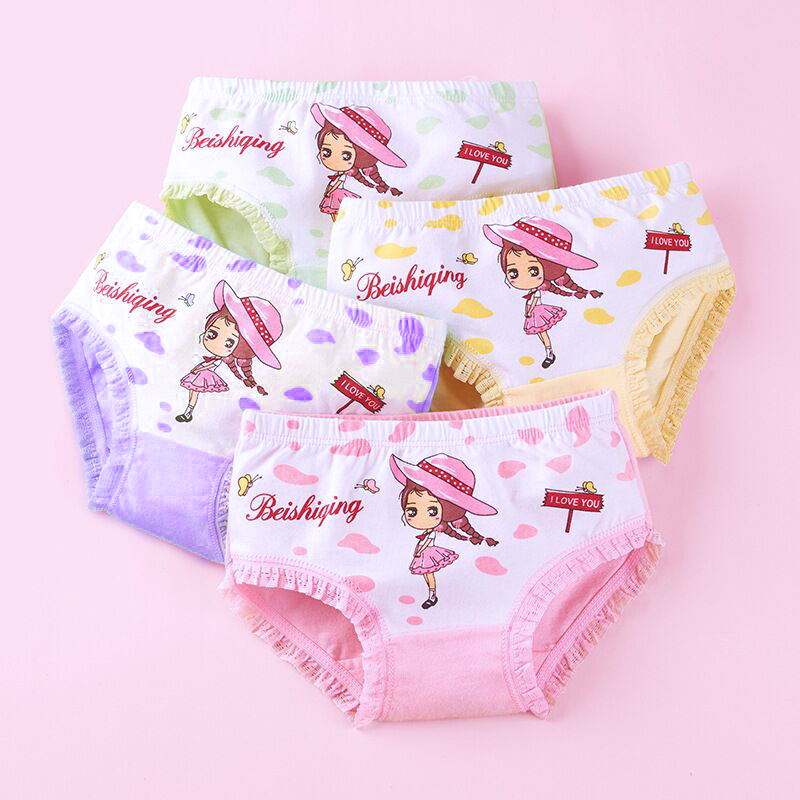 Girls' underwear triangle cotton class a girls' medium and large children's baby underwear boxer shorts children's underwear wholesale